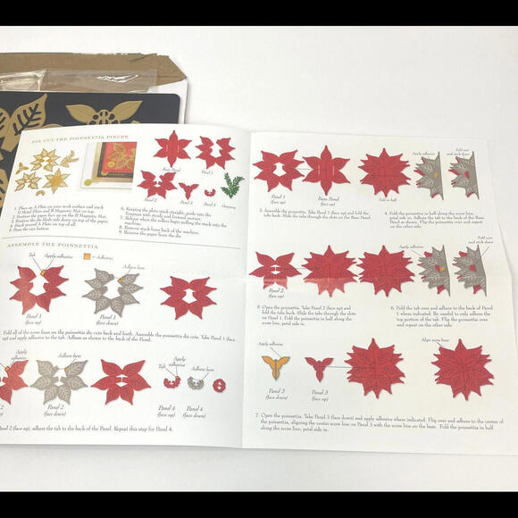 Anna Griffin Poinsettia Pop Up Dies Large Magnetic Mat AG-1003H Christmas Flower - Picture 8 of 9